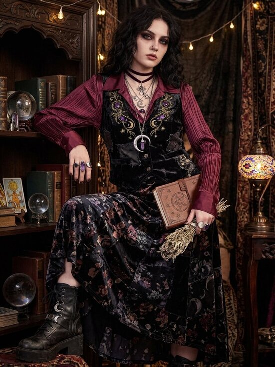 Reitmans Tops - Reitmans Burgundy Pleated Satin Button Up Blouse Whimsigoth Goth Vampirecore XL